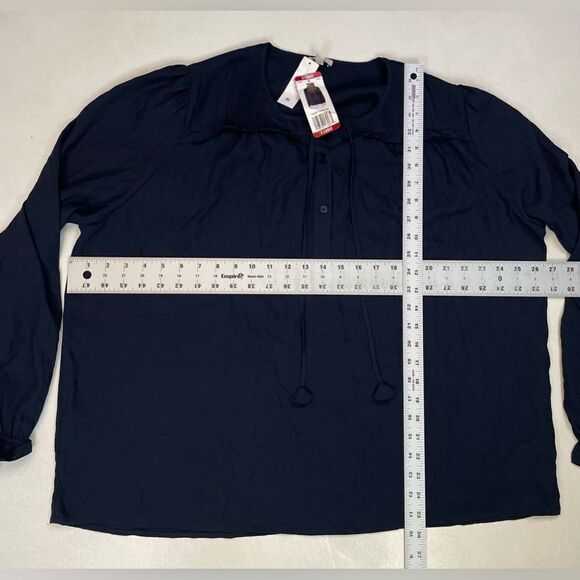 Joie Limited Edition Blouse Peasant Top Women XL Navy Blue Long Sleeve NWT - Picture 7 of 7